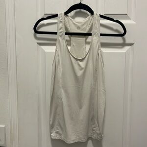 Lululemon tank with mesh back. White. Size 6